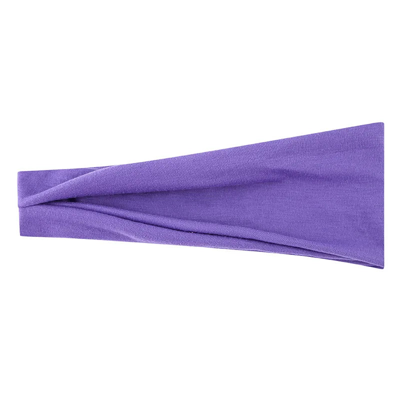 Solid Color Elastic Headband – Soft Cotton Turban Style for Women | Yoga, Fashion & Everyday Wear