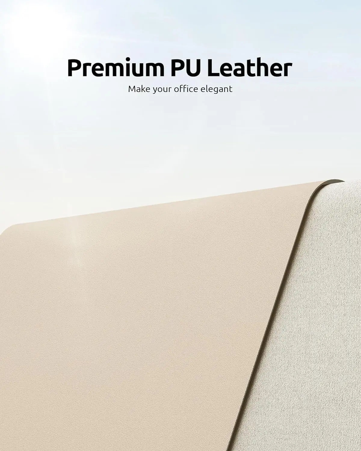 Double-Sided Leather & Cork Desk Pad – Eco-Friendly Large Mouse Mat (Waterproof, 4 Sizes)