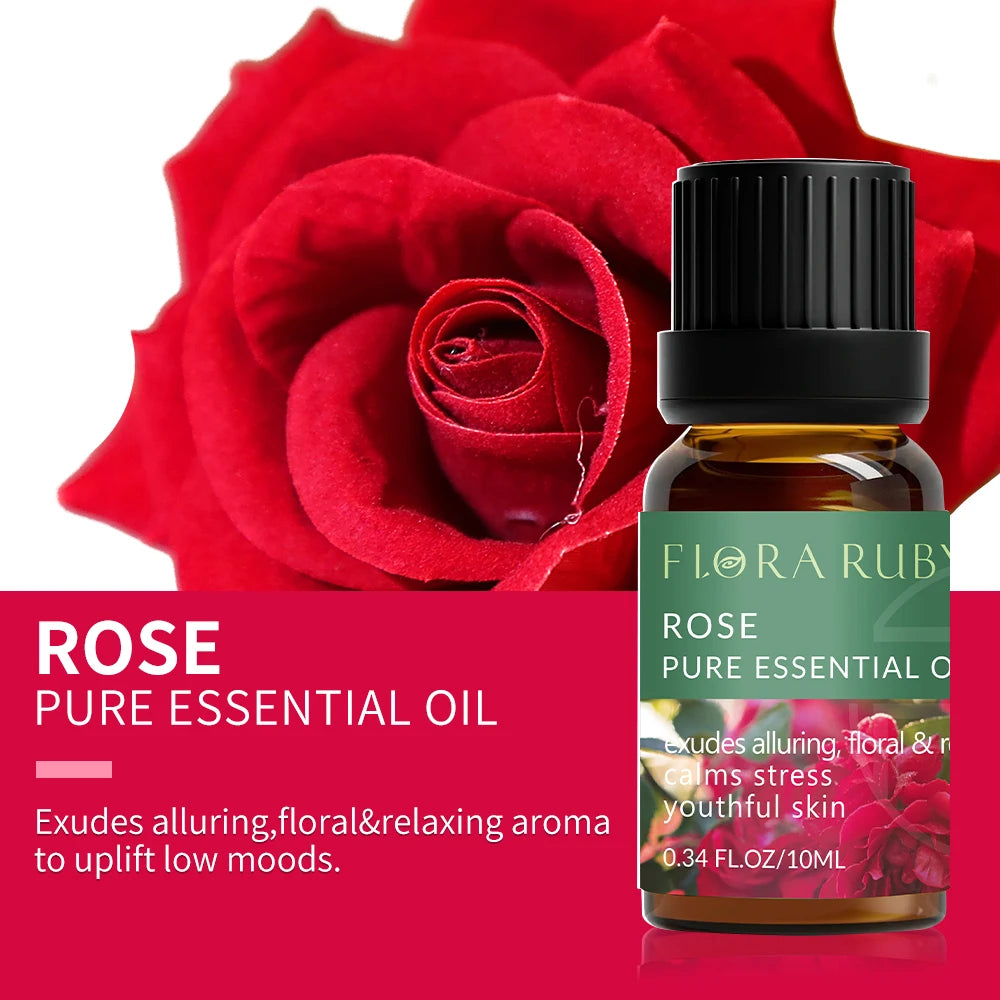Pure Essential Oils Set – 10ml Bottles for Diffusers, Aromatherapy & Wellness