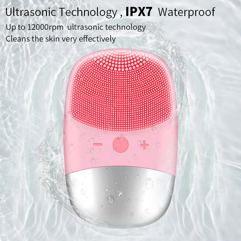 Sonic Facial Cleansing Brush – Waterproof Electric Skin Cleanser & Massager