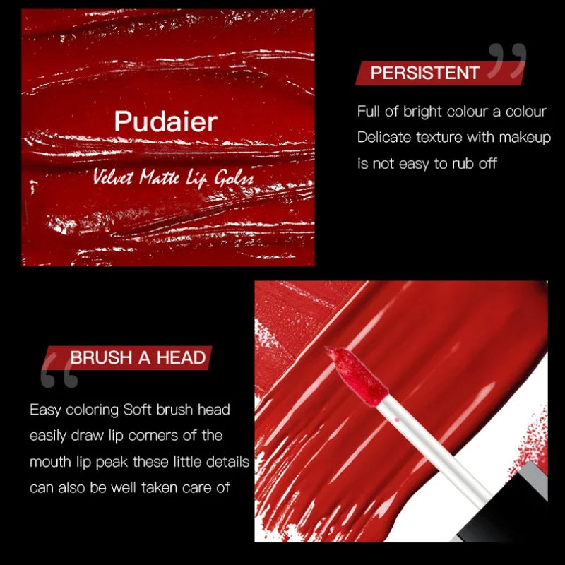 Matte Liquid Lipstick – 17 Bold Colors, Long-Lasting Waterproof Lip Gloss