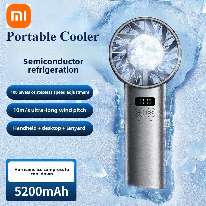 8000mAh Bladeless Hanging Neck Fan – Hands-Free Portable Air Cooler