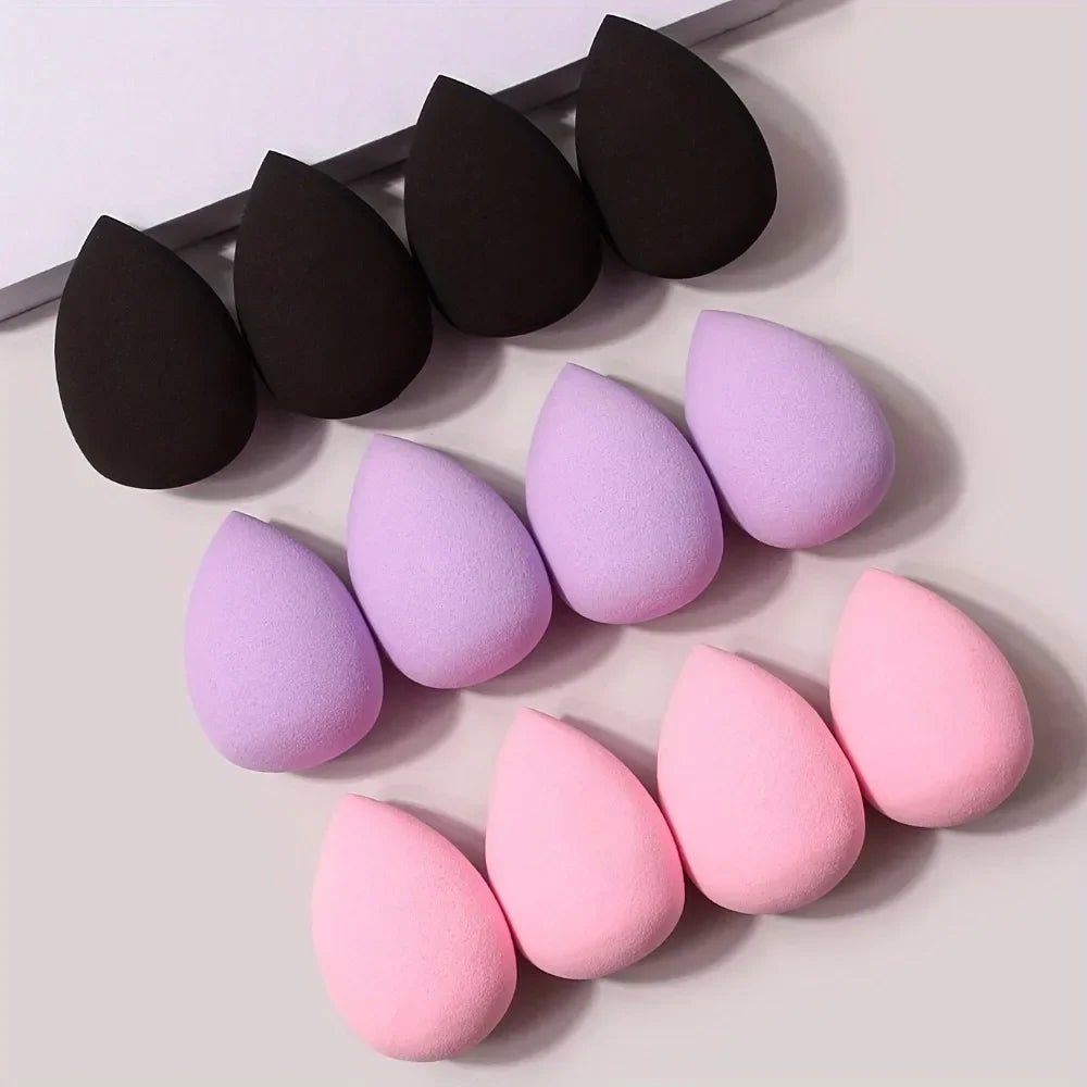 12PCS Multicolor Makeup Sponge Set – Soft Beauty Blenders for Liquid & Powder Foundation