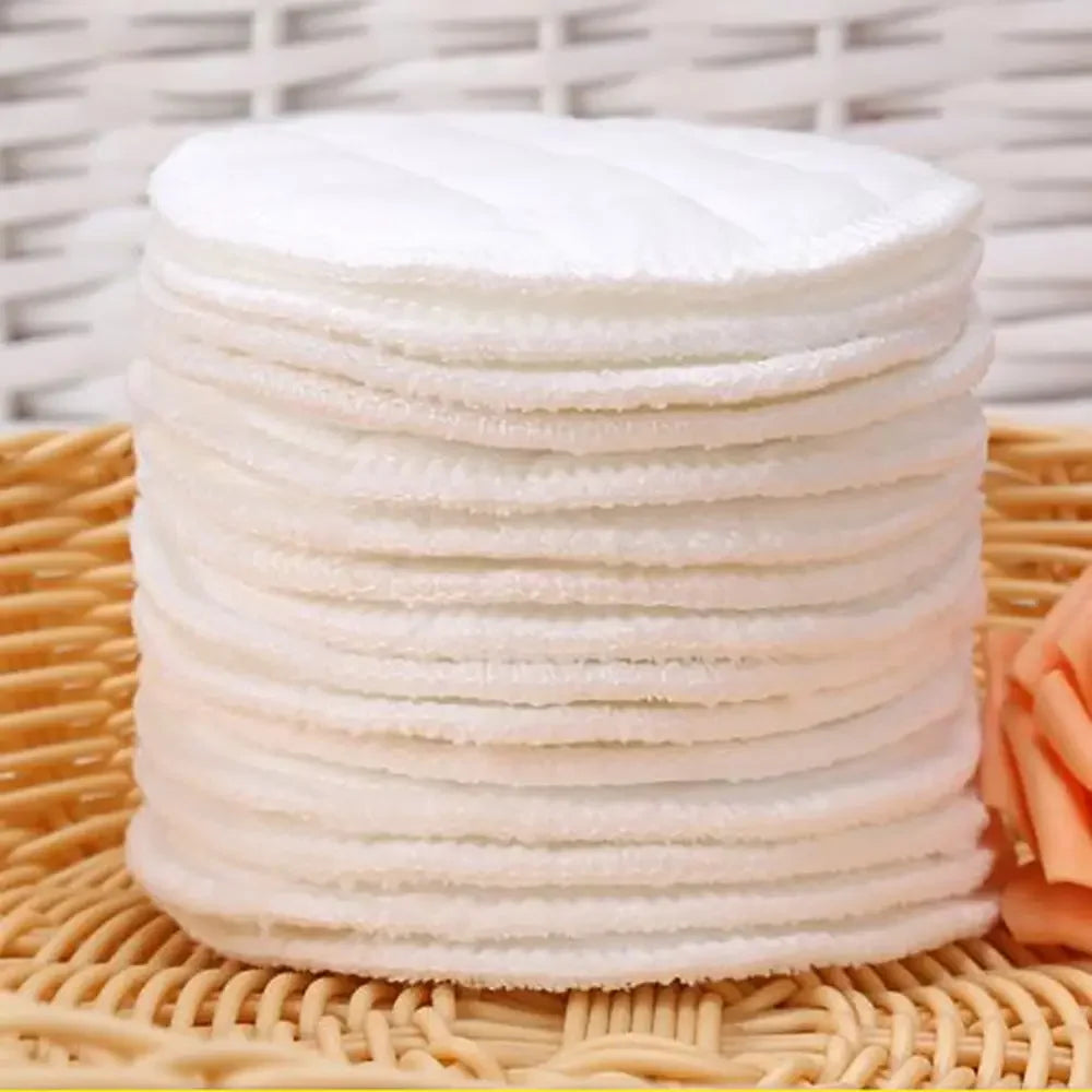 10-Pack Reusable Cotton Makeup Remover Pads – Soft Bamboo Fiber, Washable & Eco-Friendly Facial Cleansing Rounds