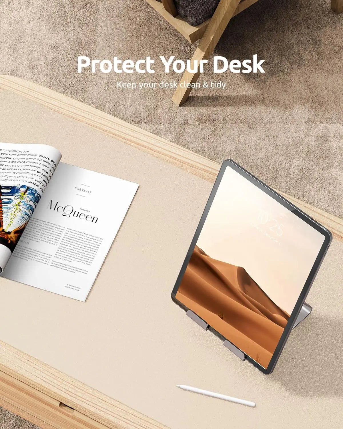 Double-Sided Leather & Cork Desk Pad – Eco-Friendly Large Mouse Mat (Waterproof, 4 Sizes)