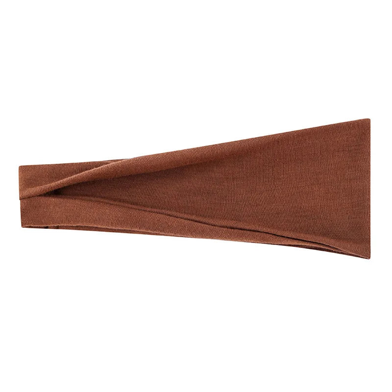 Solid Color Elastic Headband – Soft Cotton Turban Style for Women | Yoga, Fashion & Everyday Wear