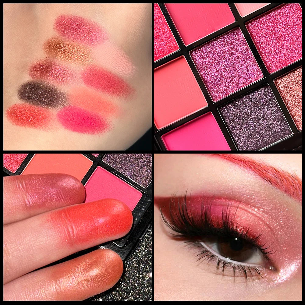 9-Color Eyeshadow Palette – Matte & Shimmer Shades for Day-to-Night Looks (Waterproof)