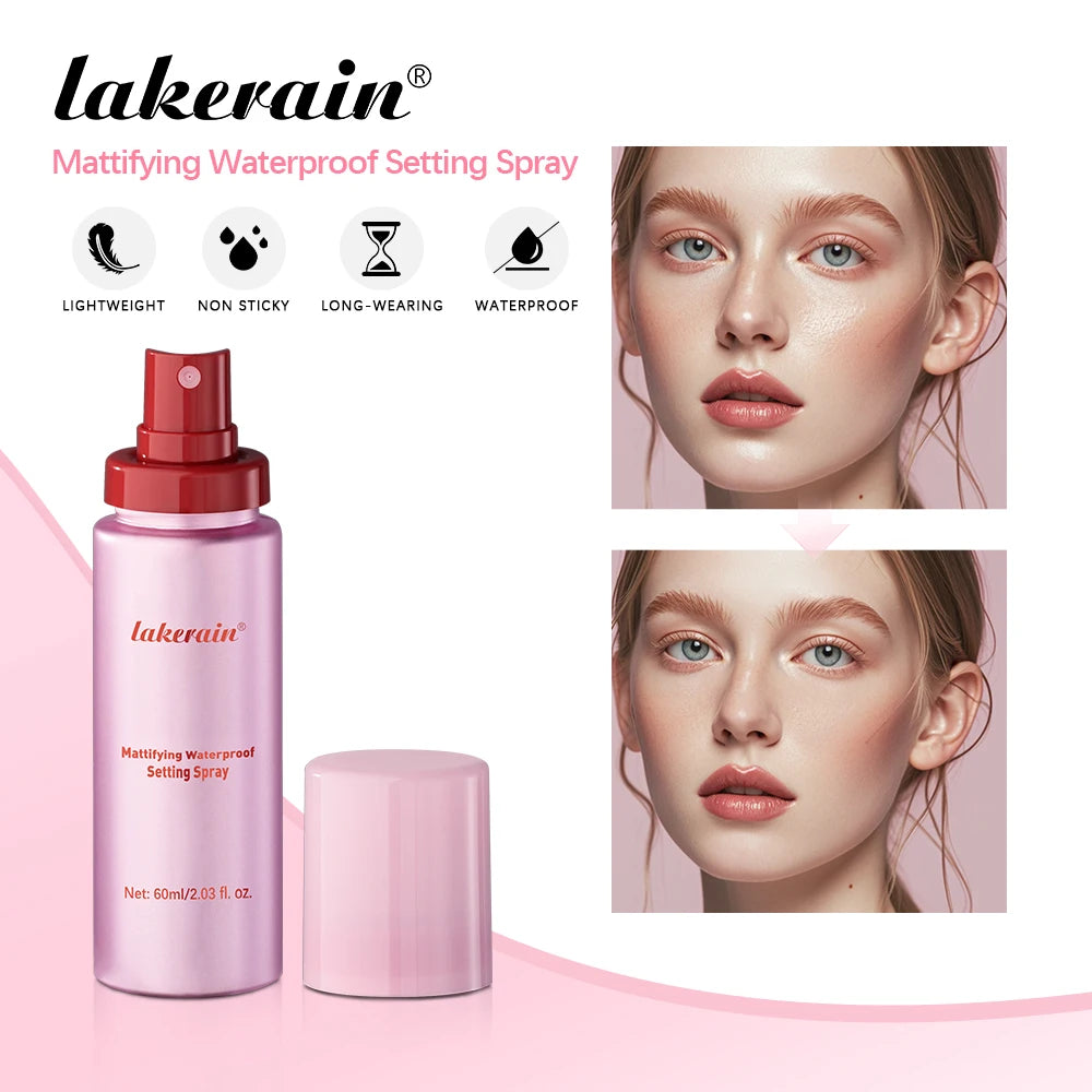 Mattifying Setting Spray – Waterproof, Long-Lasting Makeup Fixer with Oil Control & Pore Tightening (30ml)