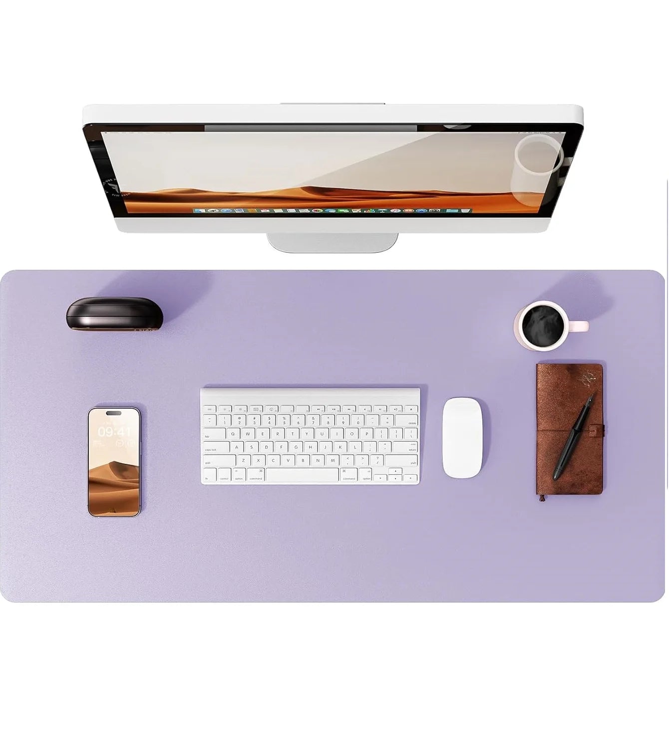 Double-Sided Leather & Cork Desk Pad – Eco-Friendly Large Mouse Mat (Waterproof, 4 Sizes)