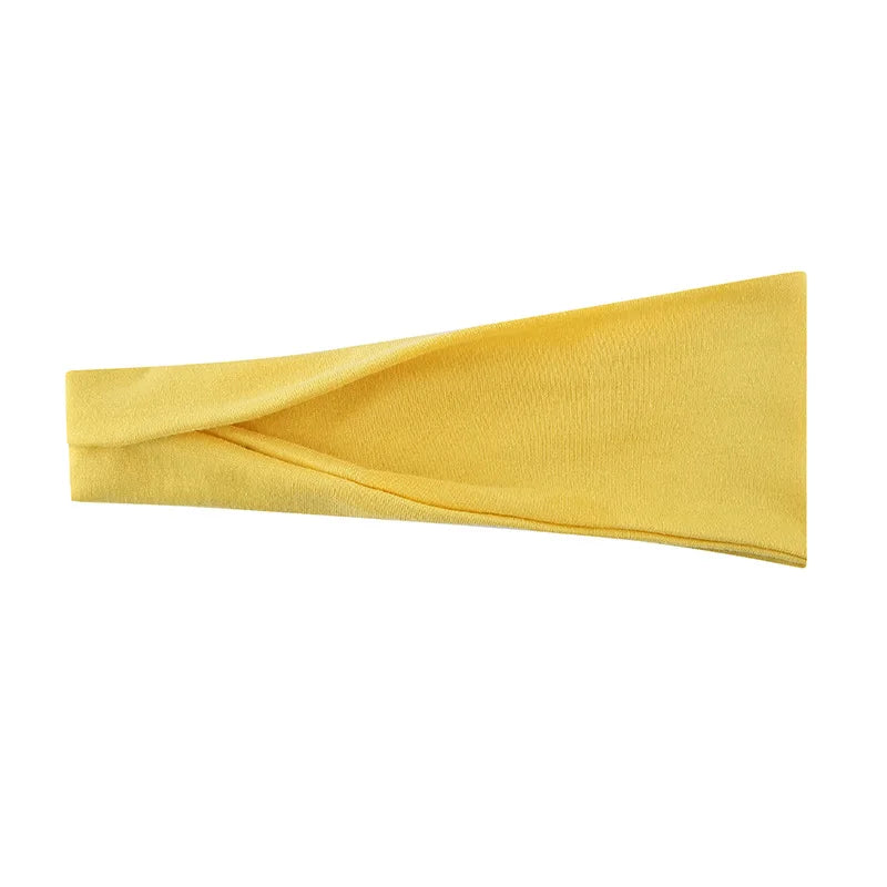Solid Color Elastic Headband – Soft Cotton Turban Style for Women | Yoga, Fashion & Everyday Wear