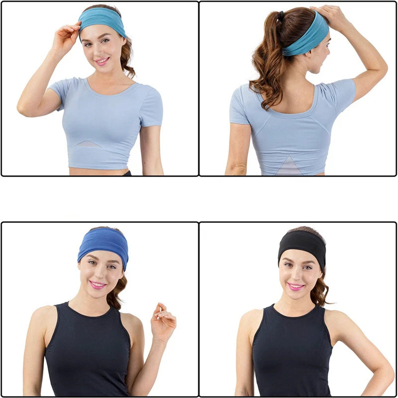 Solid Color Elastic Headband – Soft Cotton Turban Style for Women | Yoga, Fashion & Everyday Wear