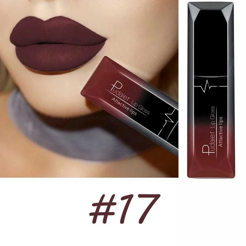 Matte Liquid Lipstick – 17 Bold Colors, Long-Lasting Waterproof Lip Gloss