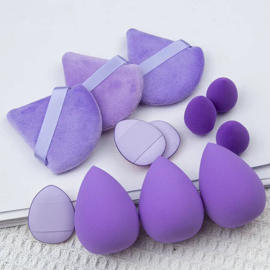 12PCS Multicolor Makeup Sponge Set – Soft Beauty Blenders for Liquid & Powder Foundation