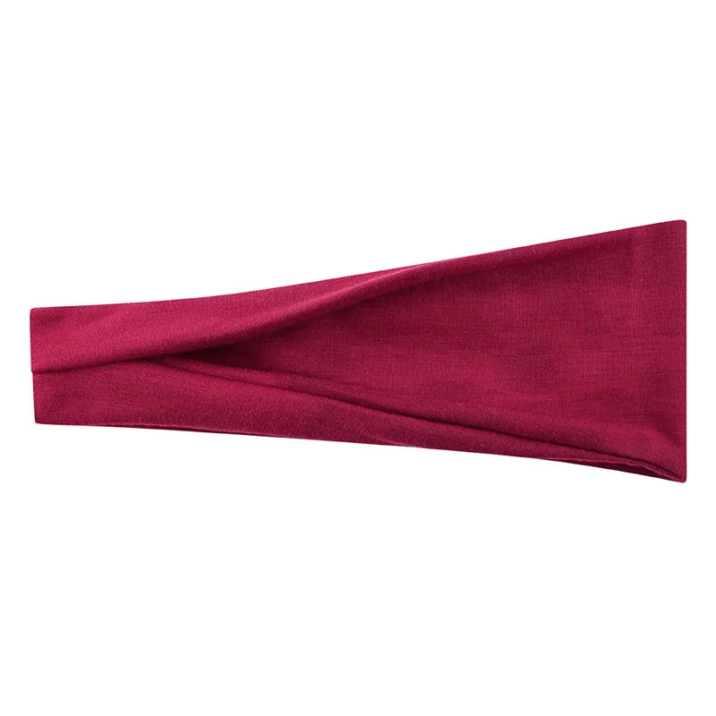 Solid Color Elastic Headband – Soft Cotton Turban Style for Women | Yoga, Fashion & Everyday Wear
