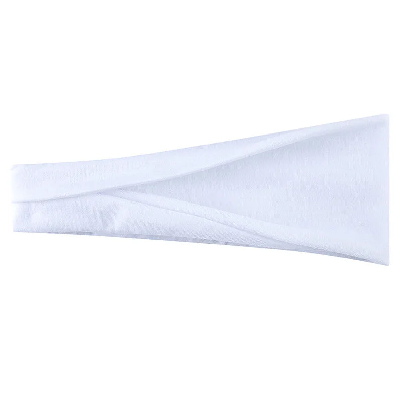 Solid Color Elastic Headband – Soft Cotton Turban Style for Women | Yoga, Fashion & Everyday Wear