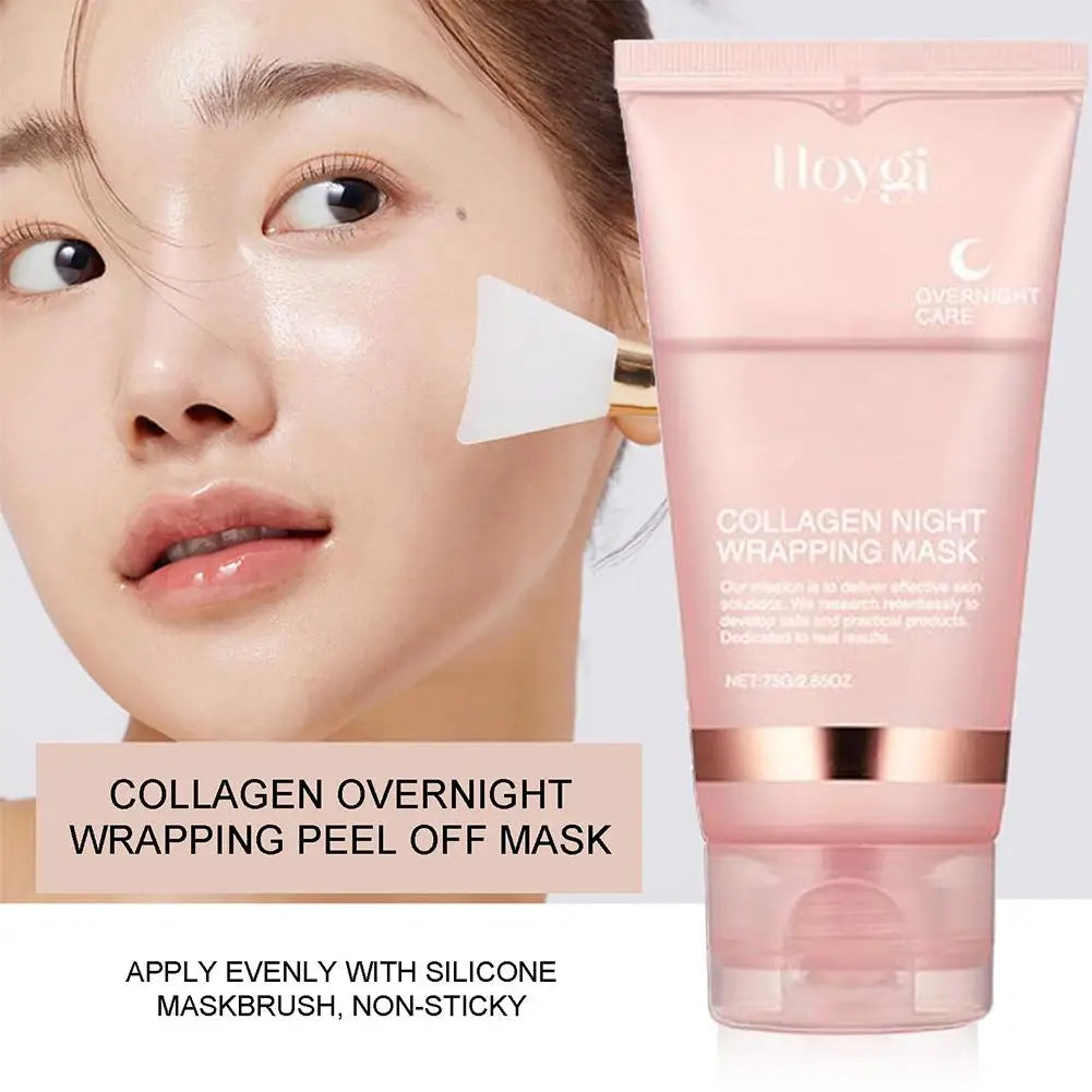 Collagen Night Peel-Off Mask – Korean Overnight Wrapping Facial Treatment (75ml)