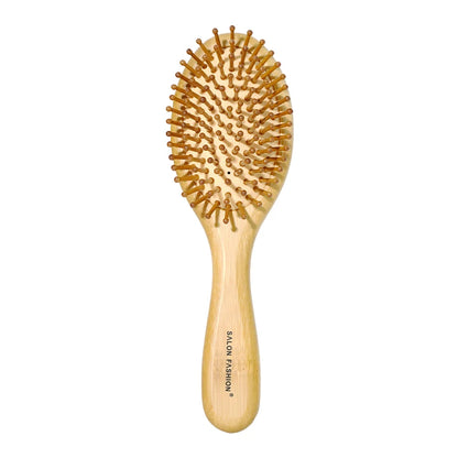 Bamboo Hair Brush – Natural Wooden Anti-Static Comb & Scalp Massager | Air Cushion Design for Women & Men