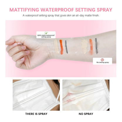 Mattifying Setting Spray – Waterproof, Long-Lasting Makeup Fixer with Oil Control & Pore Tightening (30ml)