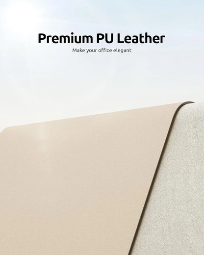 Double-Sided Leather & Cork Desk Pad – Eco-Friendly Large Mouse Mat (Waterproof, 4 Sizes)
