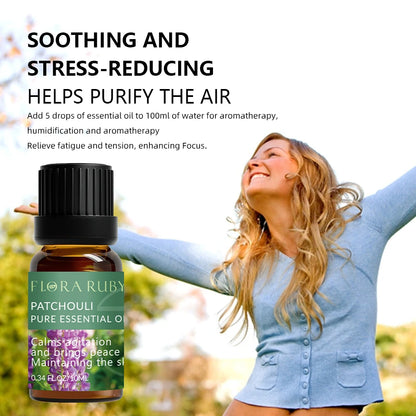 Pure Essential Oils Set – 10ml Bottles for Diffusers, Aromatherapy & Wellness