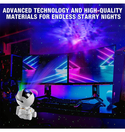 Galaxy Astronaut Star Projector – Nebula LED Night Light with Remote Control