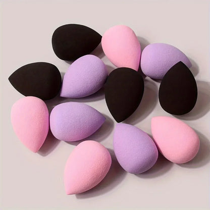 12PCS Multicolor Makeup Sponge Set – Soft Beauty Blenders for Liquid & Powder Foundation