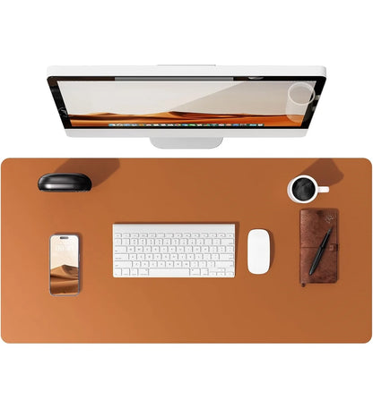 Double-Sided Leather & Cork Desk Pad – Eco-Friendly Large Mouse Mat (Waterproof, 4 Sizes)