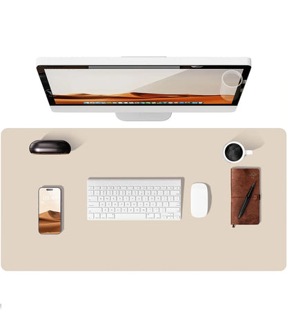 Double-Sided Leather & Cork Desk Pad – Eco-Friendly Large Mouse Mat (Waterproof, 4 Sizes)