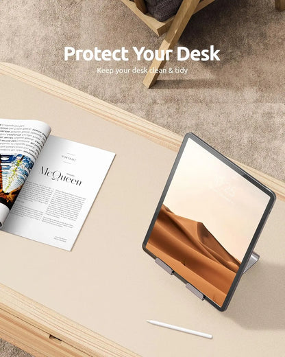 Double-Sided Leather & Cork Desk Pad – Eco-Friendly Large Mouse Mat (Waterproof, 4 Sizes)