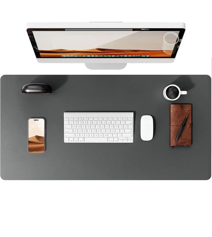 Double-Sided Leather & Cork Desk Pad – Eco-Friendly Large Mouse Mat (Waterproof, 4 Sizes)