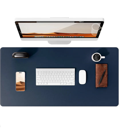 Double-Sided Leather & Cork Desk Pad – Eco-Friendly Large Mouse Mat (Waterproof, 4 Sizes)