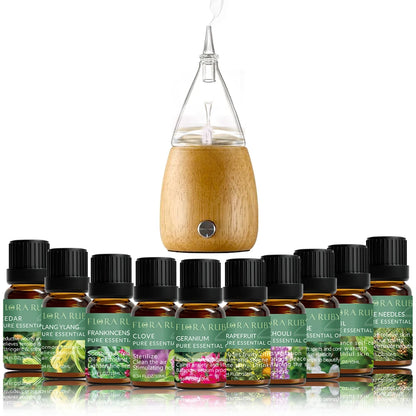 Pure Essential Oils Set – 10ml Bottles for Diffusers, Aromatherapy & Wellness