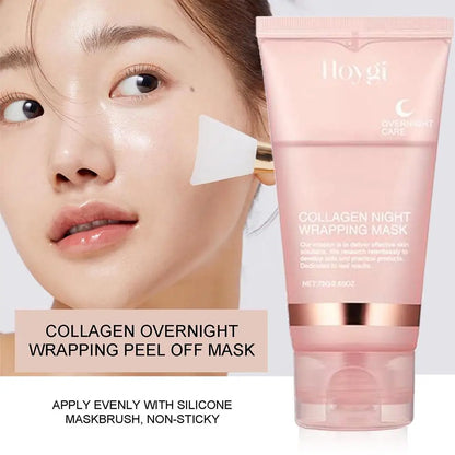 Collagen Night Peel-Off Mask – Korean Overnight Wrapping Facial Treatment (75ml)